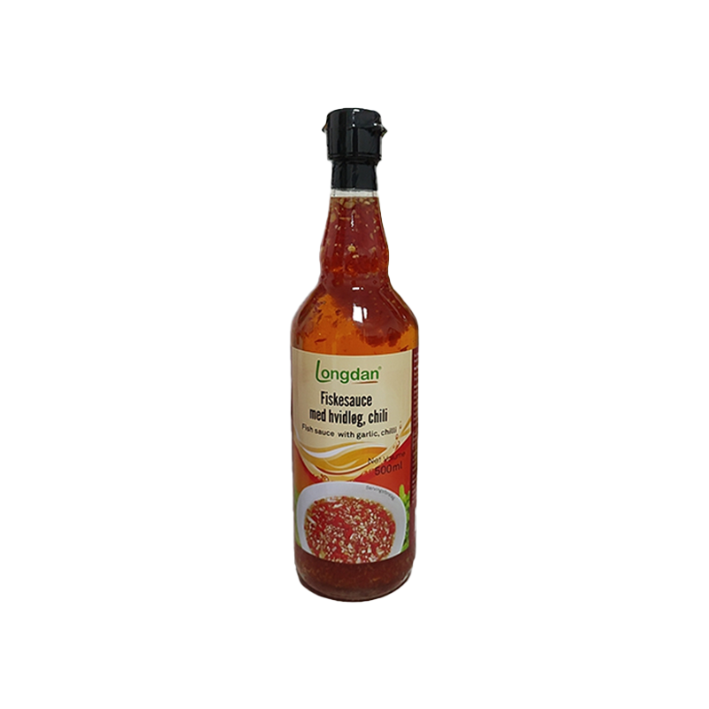 Longdan Instant Fish Sauce with Garlic & Chilli 500ml