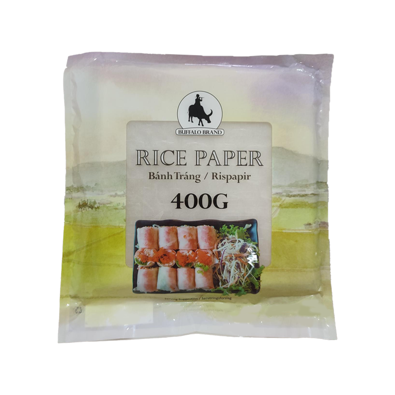[Bulk] Buffalo Rice Paper For Spring Rolls (Square 19cm) 400g - case 25