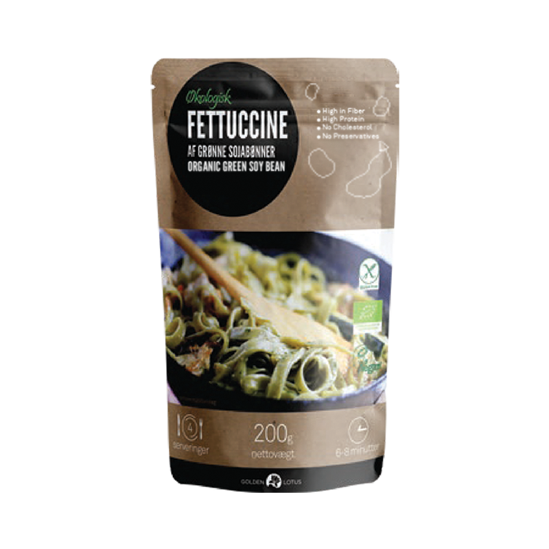 [Bulk] Golden Lotus Organic Green Soybean Fettuccine 200g - case 24