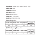 [Bulk] Golden Lotus Green Curry Kit 205g - case 12