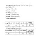 [Bulk] Buffalo Rice Paper For Summer Rolls (Round 22cm) 400g - case 25