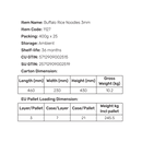 [Bulk] Buffalo Rice Noodles 3mm 400g - case 25